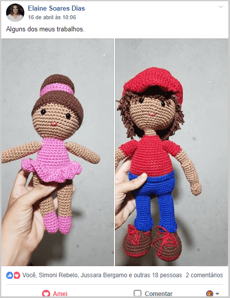 amigurumi personalizado menino e menina